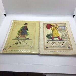 Vintage 88 & 89 Lot Of 2 American Girl PB Books Kid’s Meet Molly / Changes For